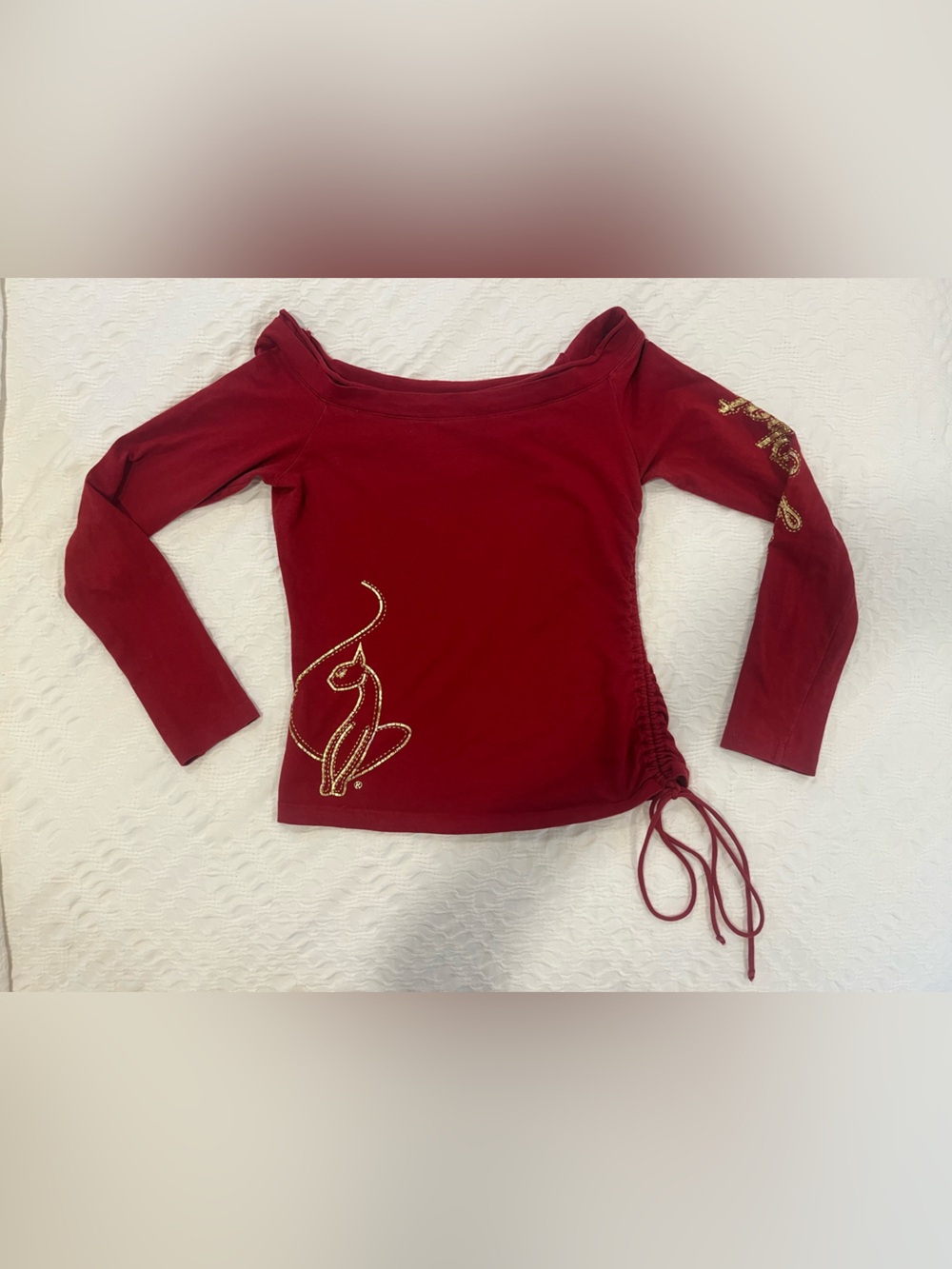 Baby Phat Vintage Y2K Off-Shoulder Long Sleeve Top